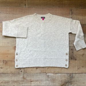 Vince Camuto Crewneck Pullover Sweater Womens XS Oatmeal